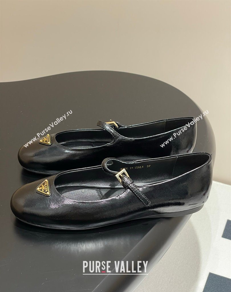 Prada Patent Leather ballerinas flat Black 2026 1F793N (MD-260227123)