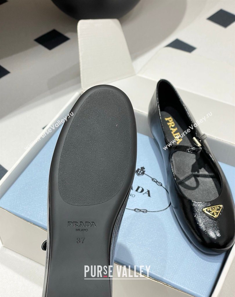Prada Patent Leather ballerinas flat Black 2026 1F793N (MD-260227123)