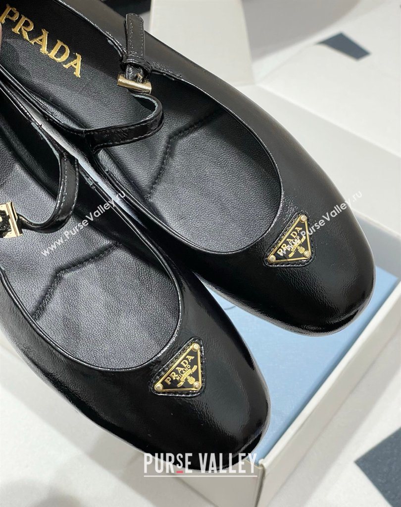 Prada Patent Leather ballerinas flat Black 2026 1F793N (MD-260227123)