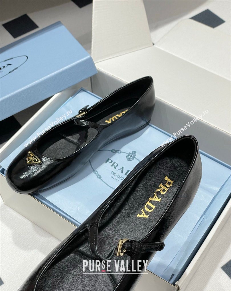 Prada Patent Leather ballerinas flat Black 2026 1F793N (MD-260227123)