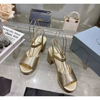 Prada Padded Leather Platform Sandals 7.5cm Platinum 2026 1XZ786 (MD-260228013)