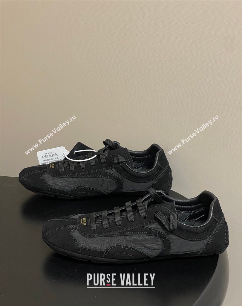 Prada Montecarlo Re-Edition 2005 suede and Re-Nylon sneakers Black 2026 1E247O (MD-260228064)