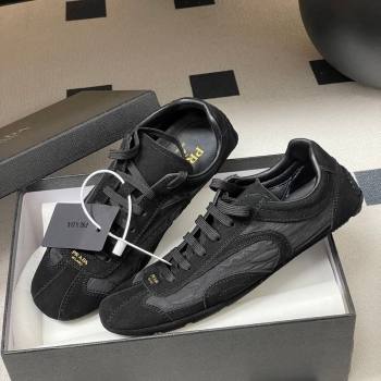 Prada Montecarlo Re-Edition 2005 suede and Re-Nylon sneakers Black 2026 1E247O (MD-260228064)