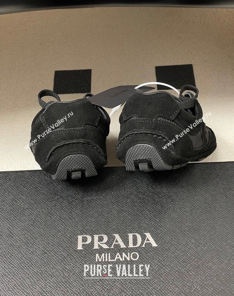 Prada Montecarlo Re-Edition 2005 suede and Re-Nylon sneakers Black 2026 1E247O (MD-260228064)