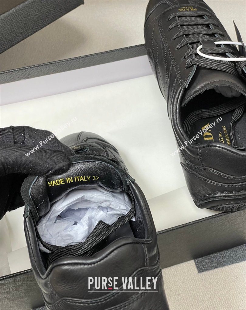 Prada Montecarlo Re-Edition 2005 Leather sneakers Black 2026 1E247O (MD-260228070)