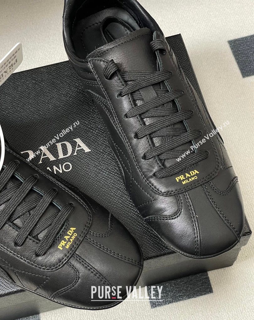 Prada Montecarlo Re-Edition 2005 Leather sneakers Black 2026 1E247O (MD-260228070)