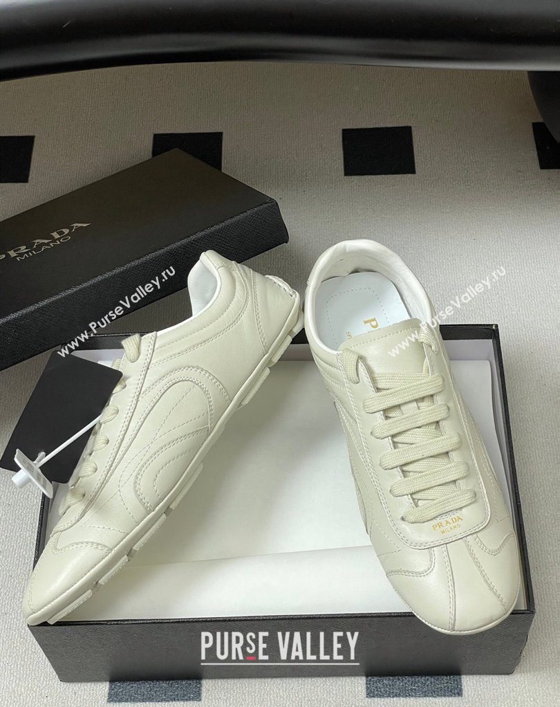 Prada Montecarlo Re-Edition 2005 Leather sneakers White 2026 1E247O (MD-260228071)