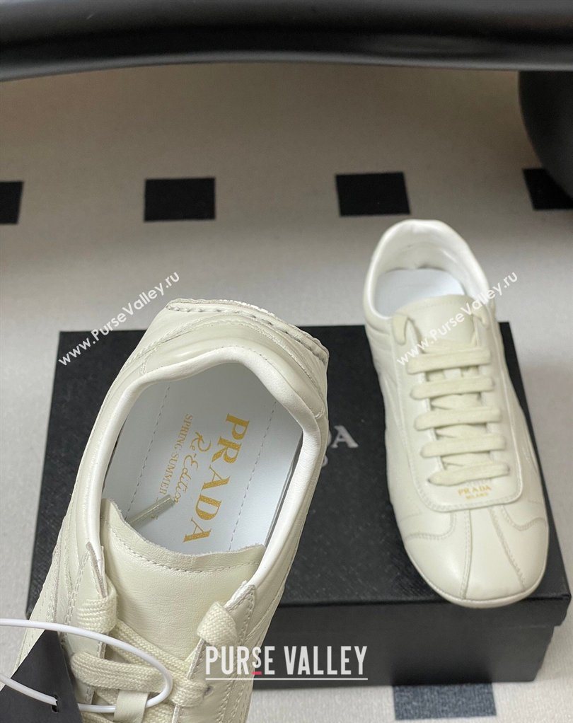 Prada Montecarlo Re-Edition 2005 Leather sneakers White 2026 1E247O (MD-260228071)