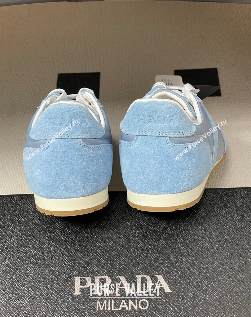 Prada Re-Nylon and suede laced sneakers Blue 2026 1E152O (MD-260228074)