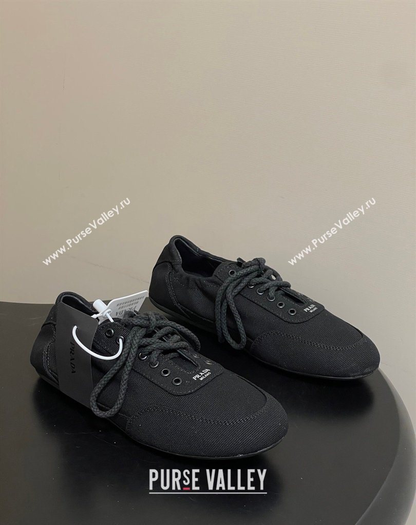 Prada Collapse Canvas Sneakers Black 2026 1E989N (MD-260228076)
