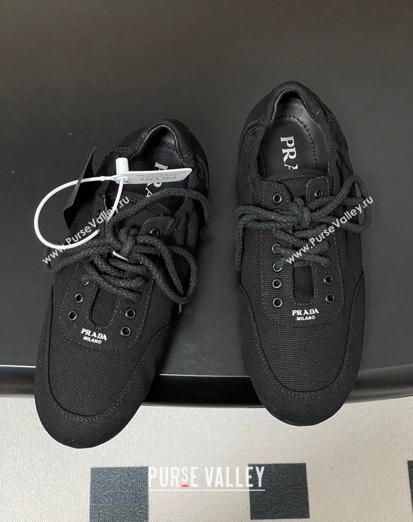 Prada Collapse Canvas Sneakers Black 2026 1E989N (MD-260228076)