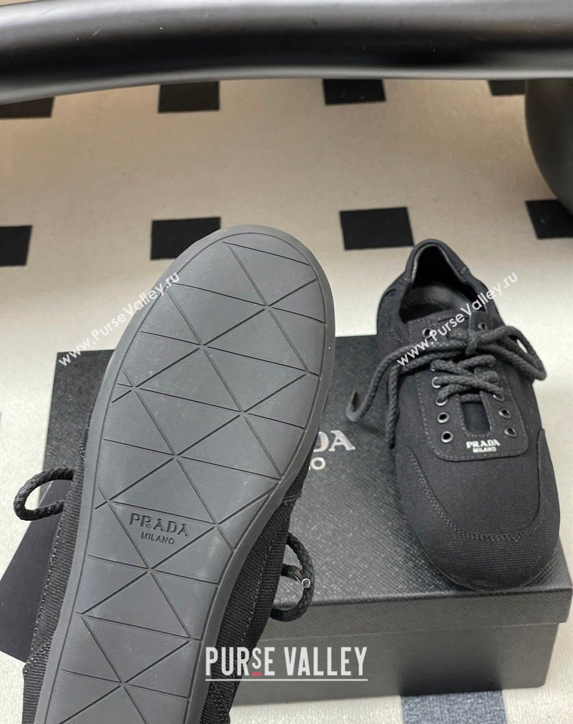 Prada Collapse Canvas Sneakers Black 2026 1E989N (MD-260228076)