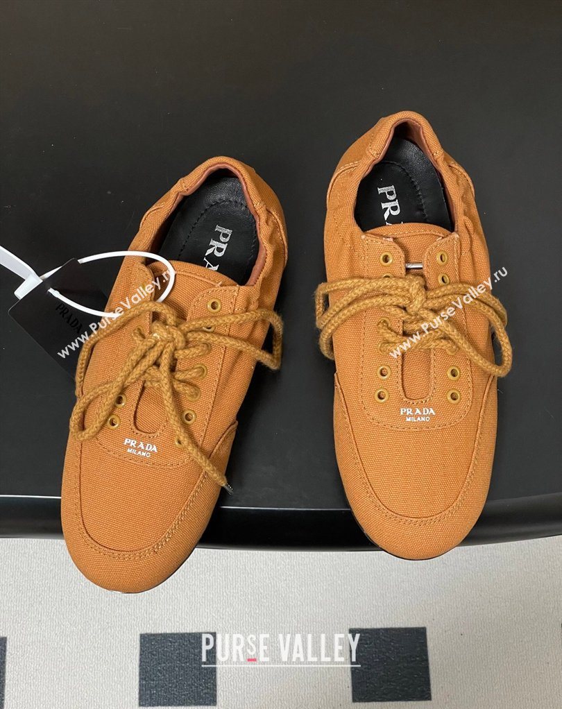 Prada Collapse Canvas Sneakers Orange 2026 1E989N (MD-260228078)