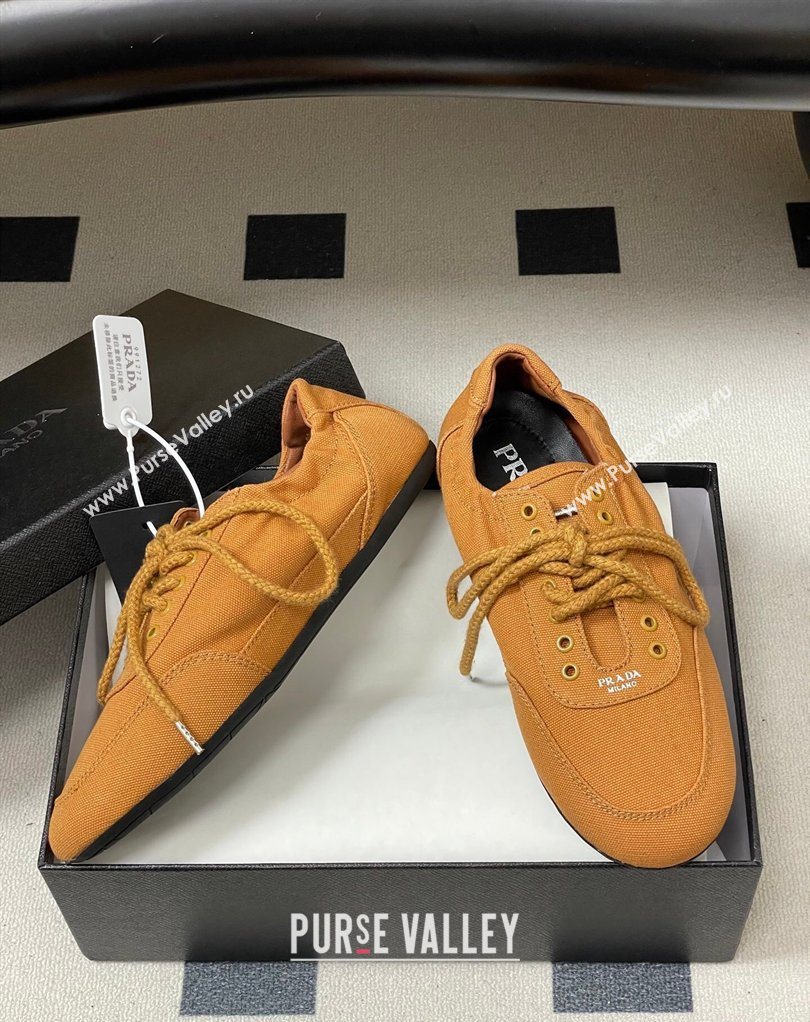 Prada Collapse Canvas Sneakers Orange 2026 1E989N (MD-260228078)