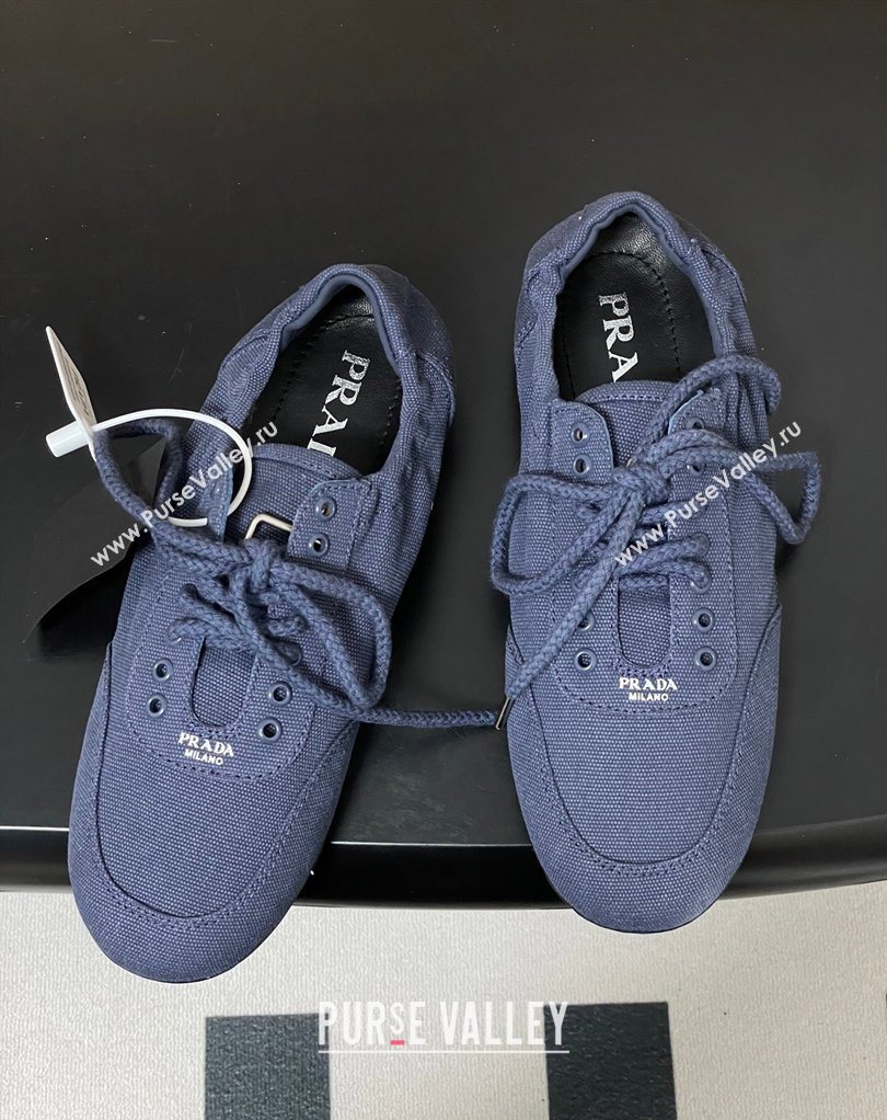Prada Collapse Canvas Sneakers Blue 2026 1E989N (MD-260228079)