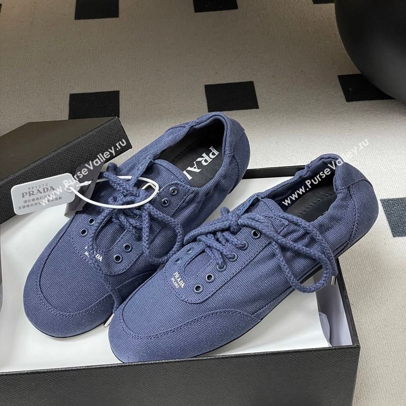 Prada Collapse Canvas Sneakers Blue 2026 1E989N (MD-260228079)