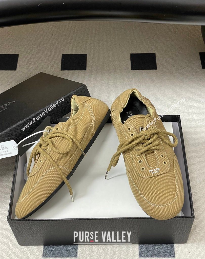 Prada Collapse Canvas Sneakers Khaki 2026 1E989N (MD-260228080)