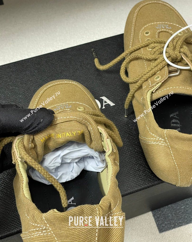 Prada Collapse Canvas Sneakers Khaki 2026 1E989N (MD-260228080)