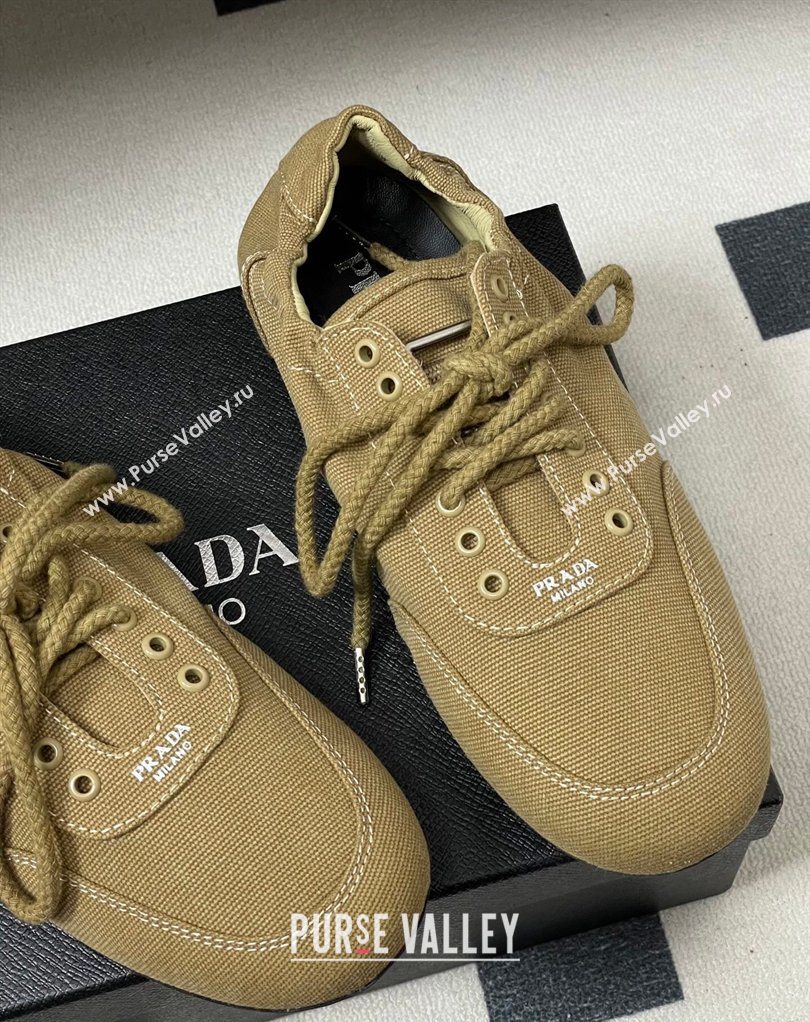 Prada Collapse Canvas Sneakers Khaki 2026 1E989N (MD-260228080)