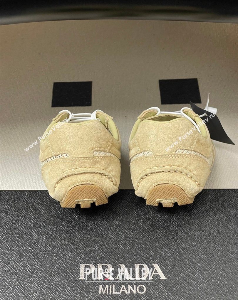 Prada Montecarlo Re-Edition 2005 suede and mesh sneakers Beige 2026 1E247O (MD-260228059)