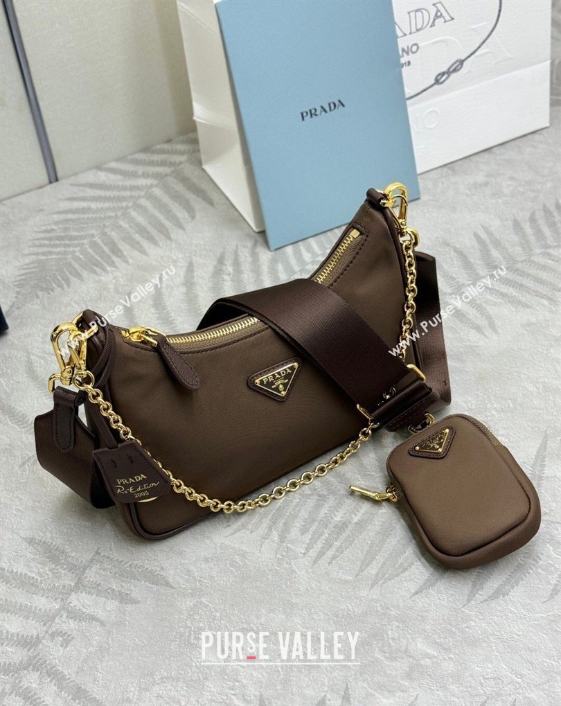 Prada Re-Edition 2005 Re-Nylon Bag 1BH204 Burnt Brown 2026 (YZ-260410096)