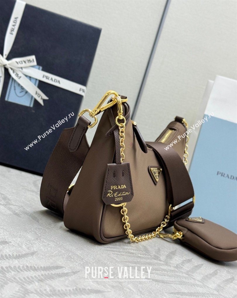 Prada Re-Edition 2005 Re-Nylon Bag 1BH204 Burnt Brown 2026 (YZ-260410096)