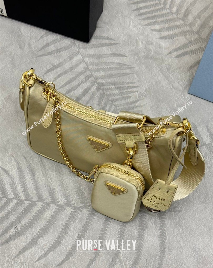 Prada Re-Edition 2005 Re-Nylon Bag 1BH204 Sand/Gold 2026 (YZ-260410099)