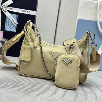 Prada Re-Edition 2005 Re-Nylon Bag 1BH204 Sand/Silver 2026 (YZ-260410100)