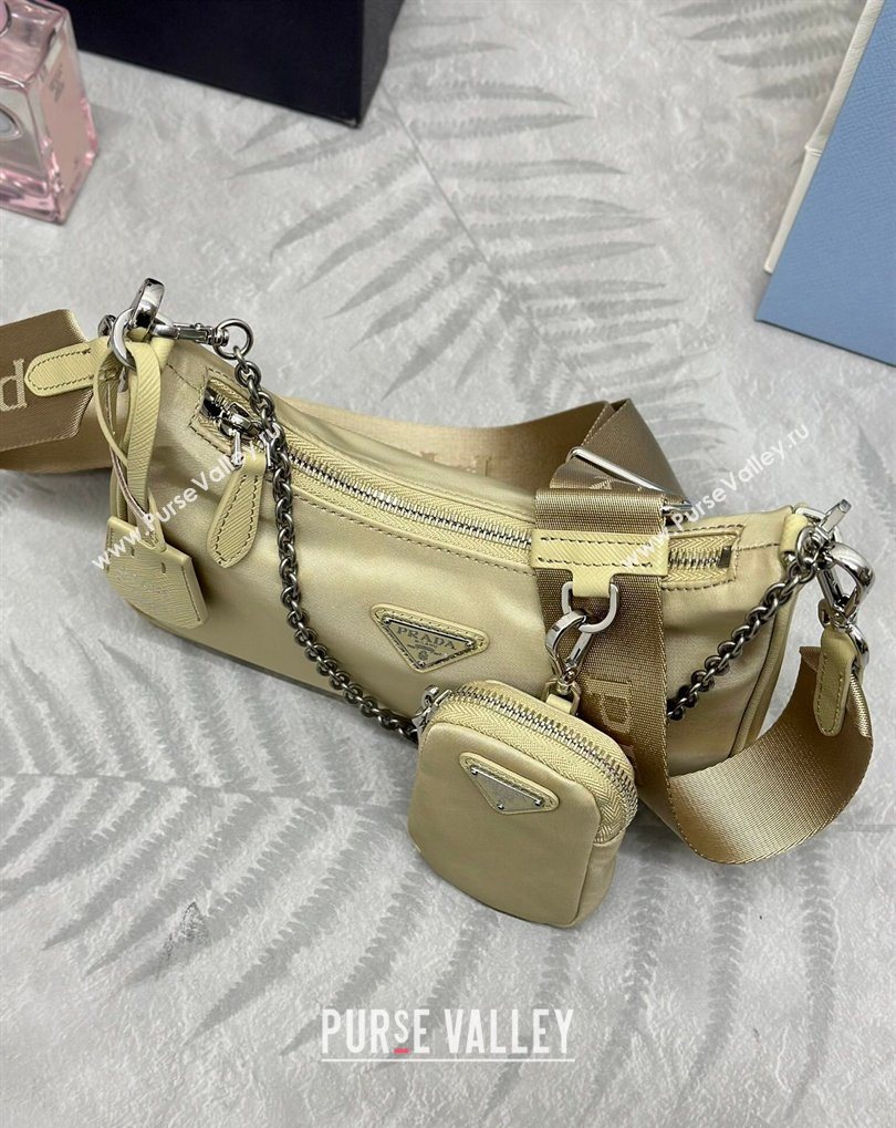 Prada Re-Edition 2005 Re-Nylon Bag 1BH204 Sand/Silver 2026 (YZ-260410100)