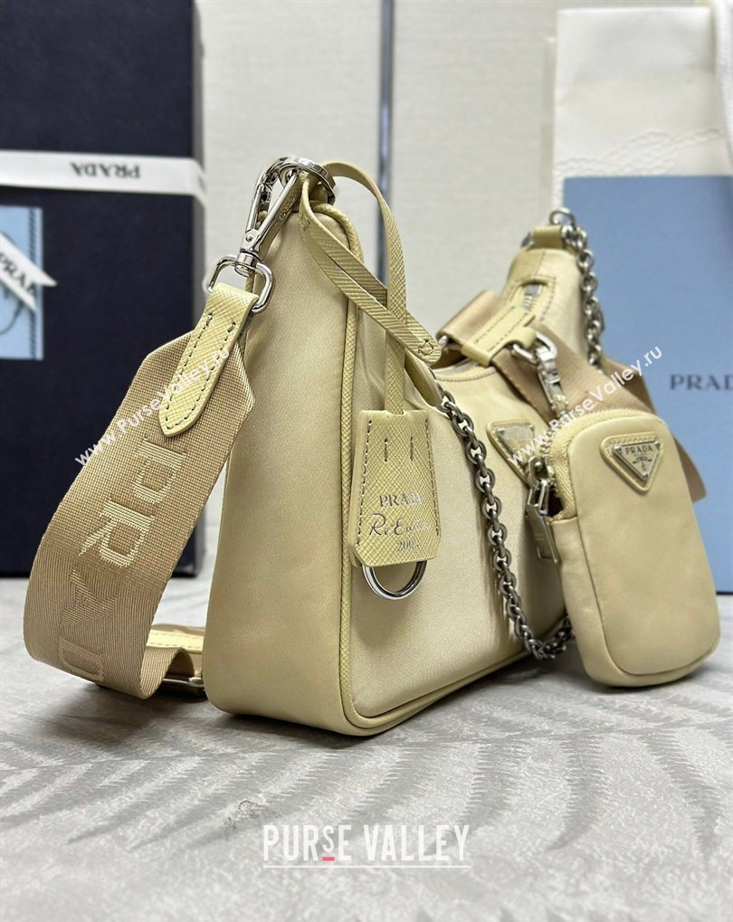 Prada Re-Edition 2005 Re-Nylon Bag 1BH204 Sand/Silver 2026 (YZ-260410100)