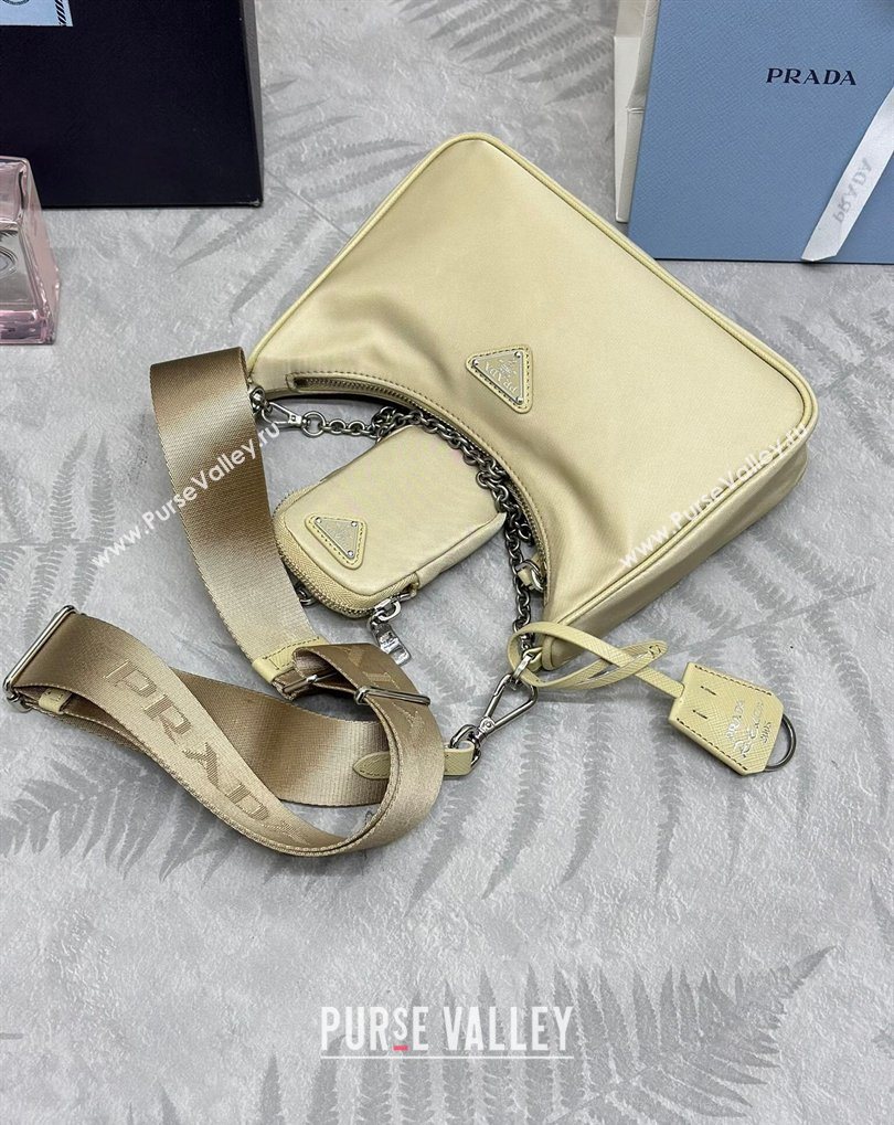 Prada Re-Edition 2005 Re-Nylon Bag 1BH204 Sand/Silver 2026 (YZ-260410100)