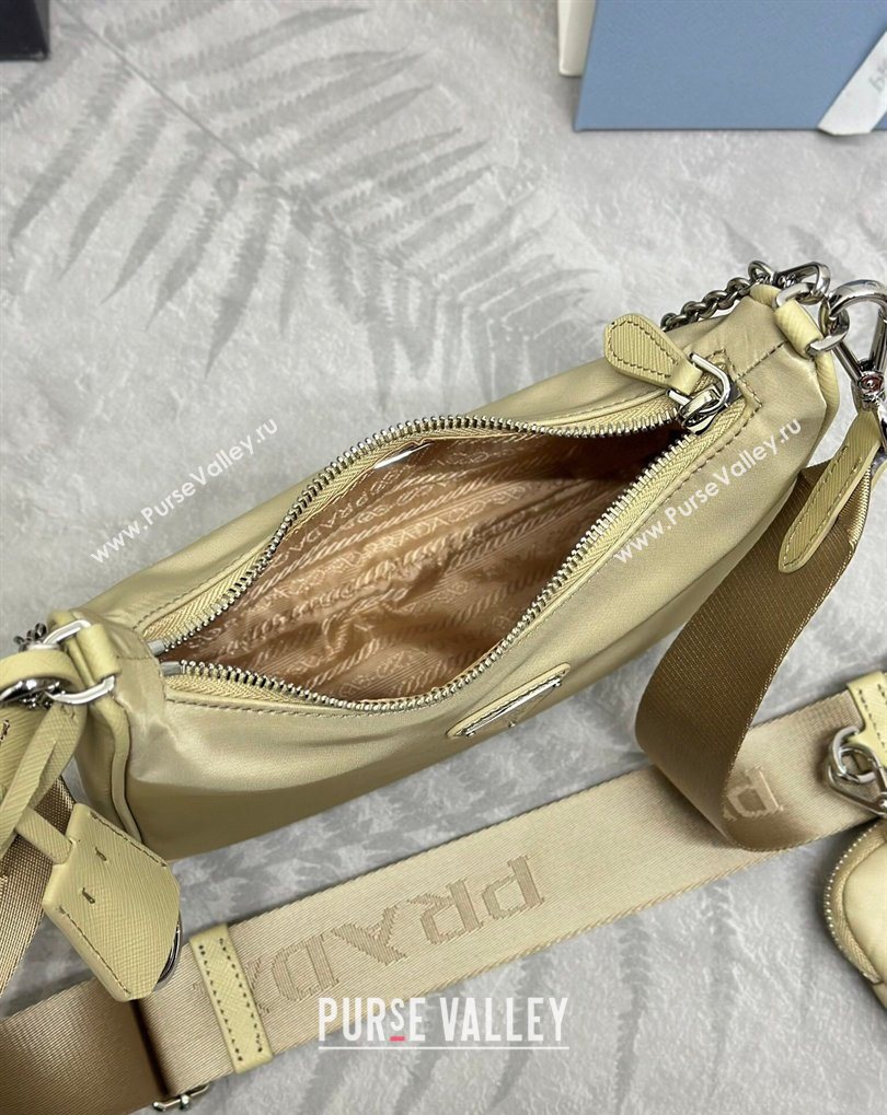 Prada Re-Edition 2005 Re-Nylon Bag 1BH204 Sand/Silver 2026 (YZ-260410100)