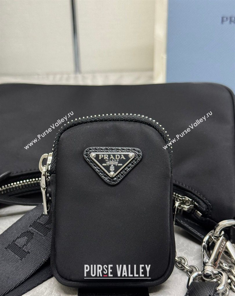 Prada Re-Edition 2005 Re-Nylon Bag 1BH204 Black/Silver 2026 (YZ-260410101)