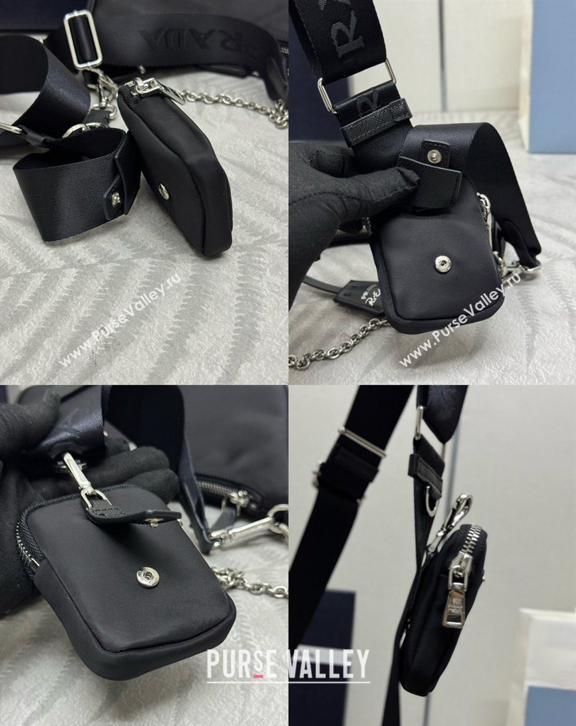 Prada Re-Edition 2005 Re-Nylon Bag 1BH204 Black/Silver 2026 (YZ-260410101)