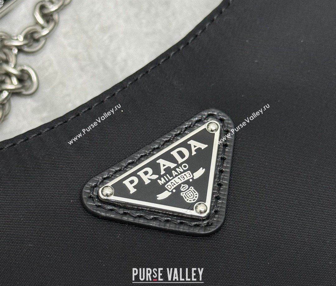Prada Re-Edition 2005 Re-Nylon Bag 1BH204 Black/Silver 2026 (YZ-260410101)