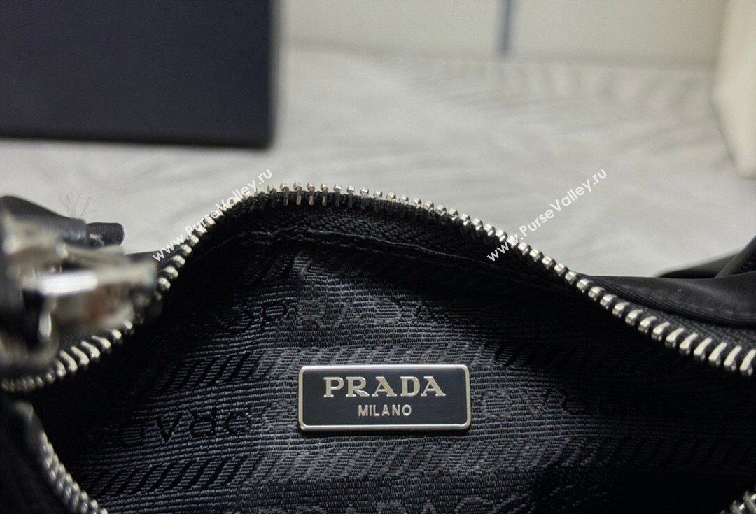 Prada Re-Edition 2005 Re-Nylon Bag 1BH204 Black/Silver 2026 (YZ-260410101)