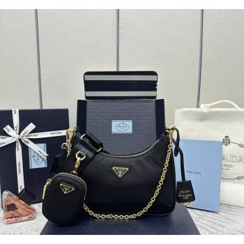 Prada Re-Edition 2005 Re-Nylon Bag 1BH204 Black/Gold 2026 (YZ-260410102)
