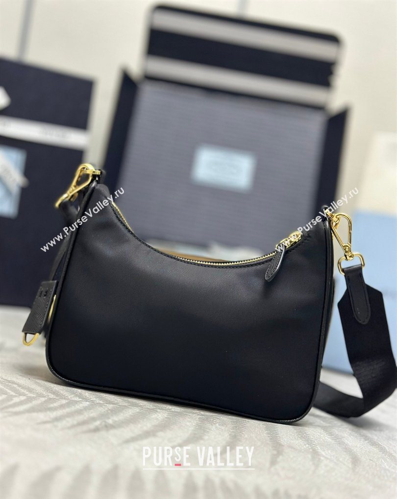 Prada Re-Edition 2005 Re-Nylon Bag 1BH204 Black/Gold 2026 (YZ-260410102)