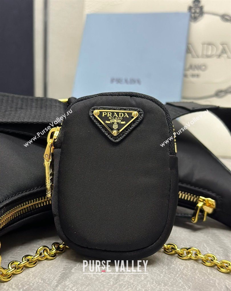 Prada Re-Edition 2005 Re-Nylon Bag 1BH204 Black/Gold 2026 (YZ-260410102)