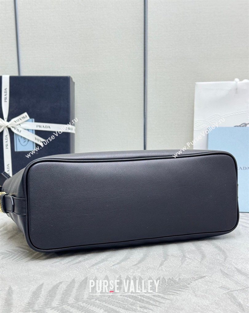 Prada Large leather tote bag Black 2026 1BG600 (YZ-260410103)