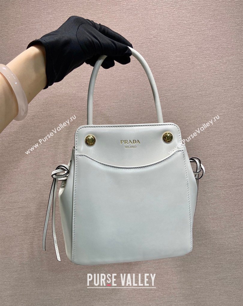 Prada Carry mini leather handbag White 2026 1BA496 (YZ-260410107)