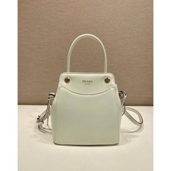 Prada Carry mini leather handbag White 2026 1BA496 (YZ-260410107)