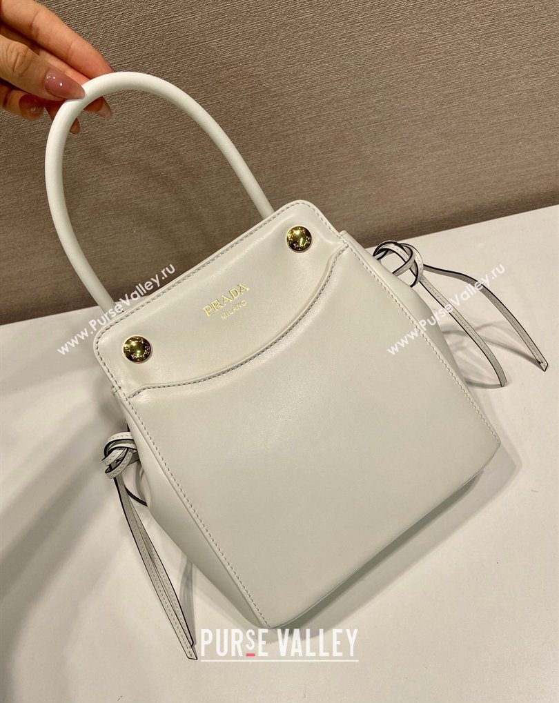 Prada Carry mini leather handbag White 2026 1BA496 (YZ-260410107)
