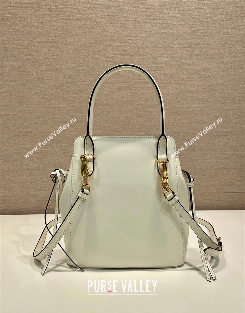 Prada Carry mini leather handbag White 2026 1BA496 (YZ-260410107)