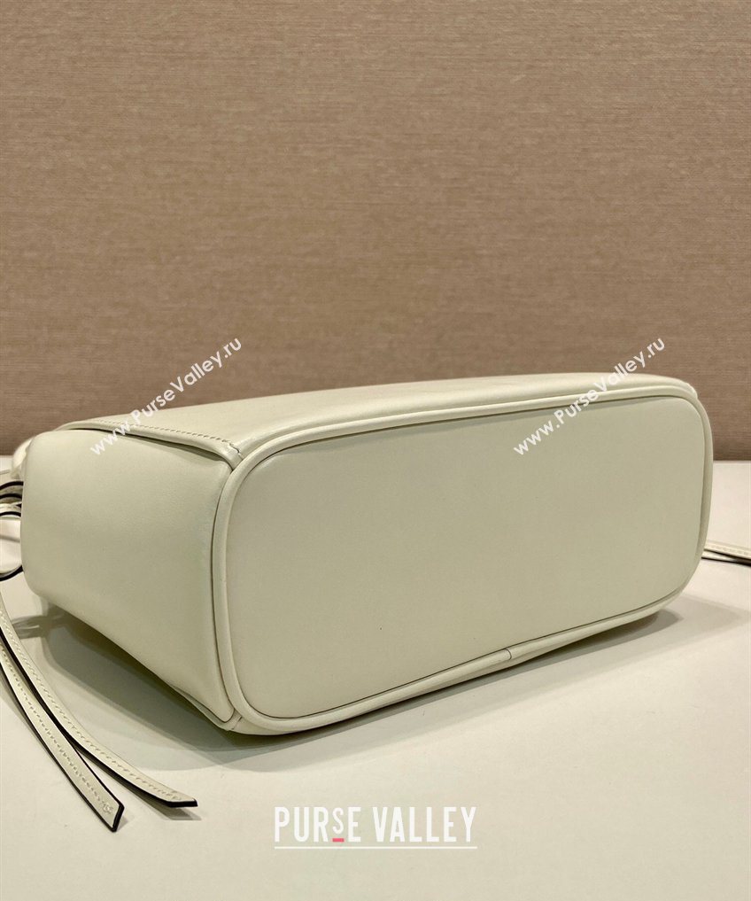 Prada Carry mini leather handbag White 2026 1BA496 (YZ-260410107)