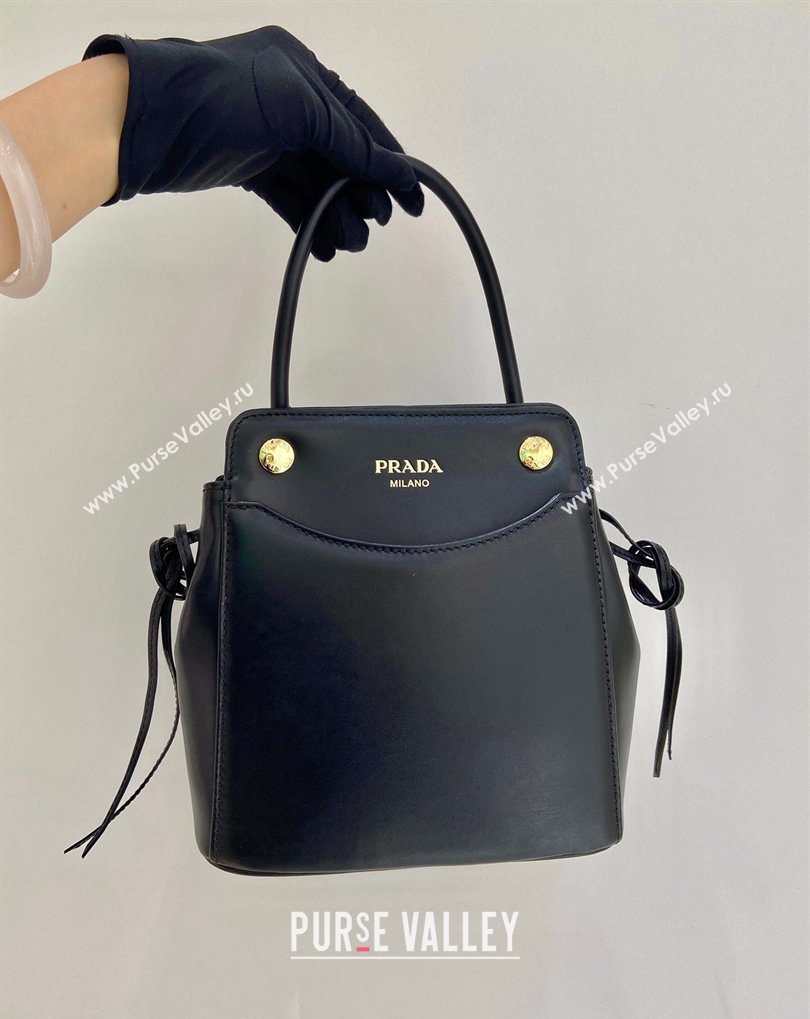 Prada Carry mini leather handbag Black 2026 1BA496 (YZ-260410108)