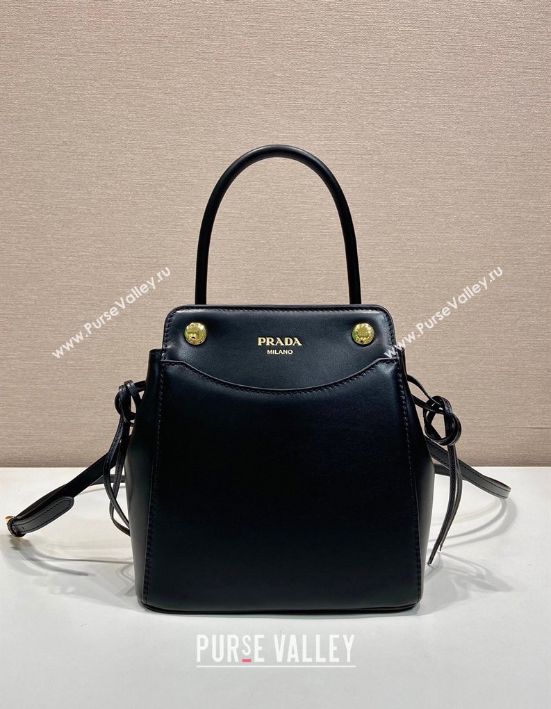 Prada Carry mini leather handbag Black 2026 1BA496 (YZ-260410108)