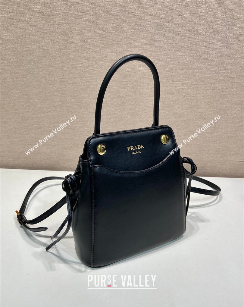 Prada Carry mini leather handbag Black 2026 1BA496 (YZ-260410108)