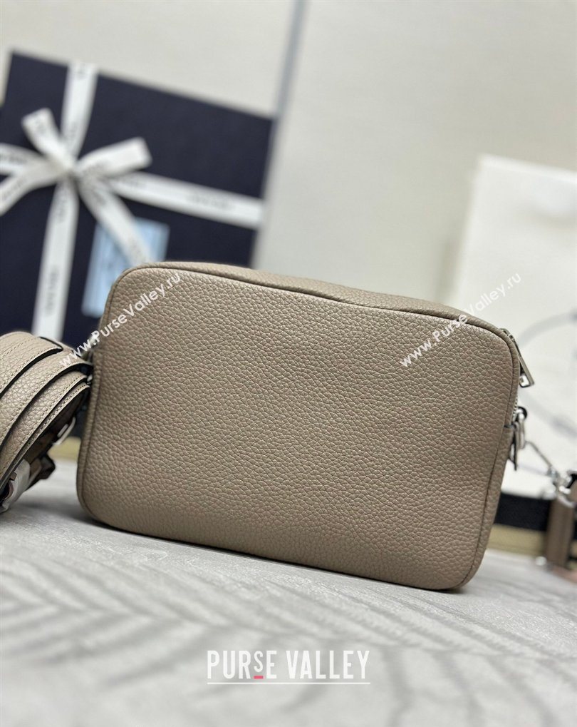 Prada Small leather shoulder bag 1BH082 Slate Grey 2026 (YZ-260410109)