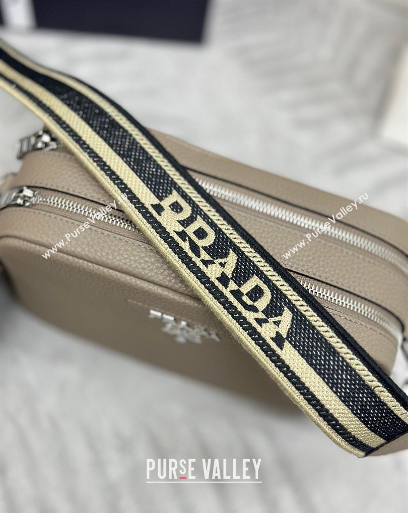 Prada Small leather shoulder bag 1BH082 Slate Grey 2026 (YZ-260410109)